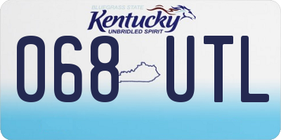 KY license plate 068UTL