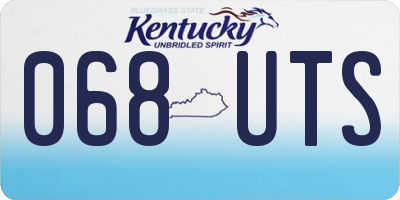 KY license plate 068UTS