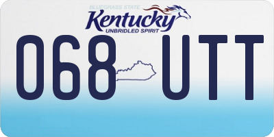 KY license plate 068UTT