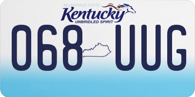 KY license plate 068UUG
