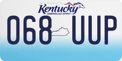 KY license plate 068UUP