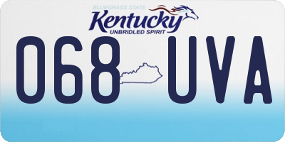 KY license plate 068UVA