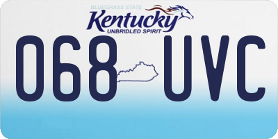 KY license plate 068UVC