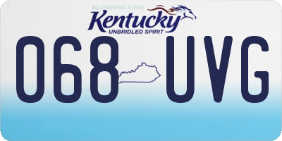 KY license plate 068UVG