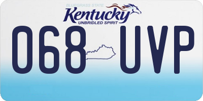 KY license plate 068UVP