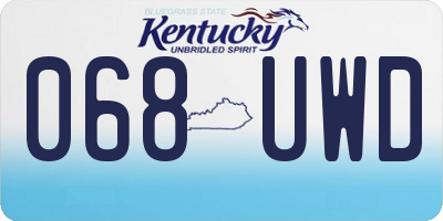 KY license plate 068UWD