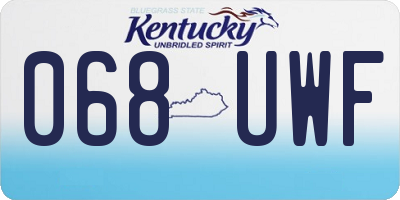 KY license plate 068UWF