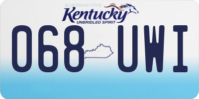 KY license plate 068UWI