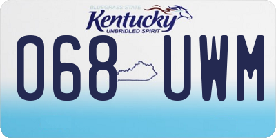 KY license plate 068UWM