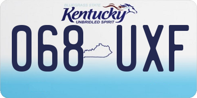 KY license plate 068UXF
