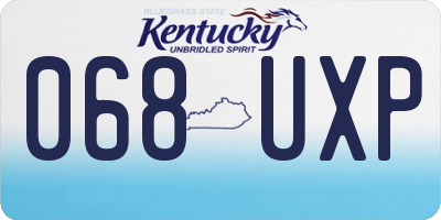 KY license plate 068UXP