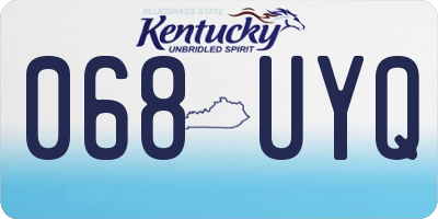 KY license plate 068UYQ