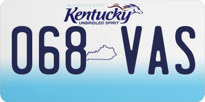 KY license plate 068VAS