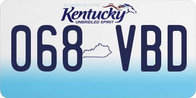KY license plate 068VBD