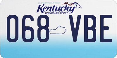 KY license plate 068VBE