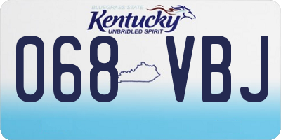 KY license plate 068VBJ
