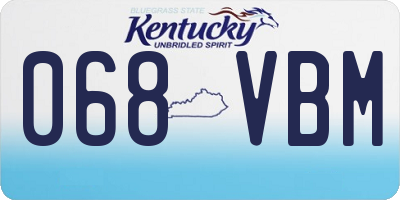 KY license plate 068VBM
