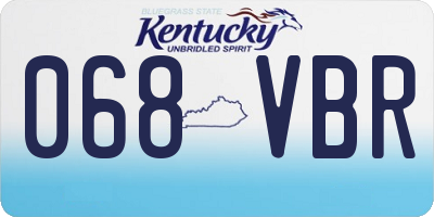 KY license plate 068VBR