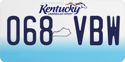 KY license plate 068VBW