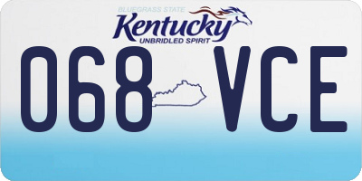 KY license plate 068VCE