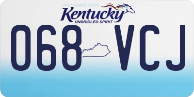 KY license plate 068VCJ