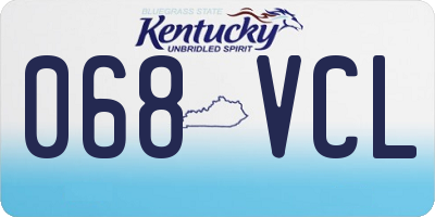 KY license plate 068VCL
