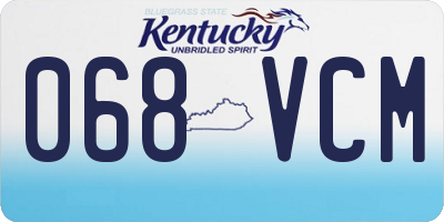 KY license plate 068VCM
