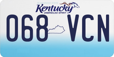KY license plate 068VCN