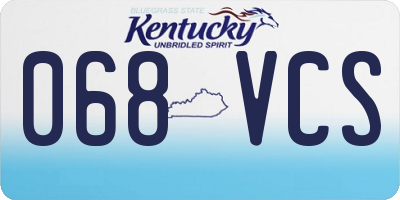 KY license plate 068VCS