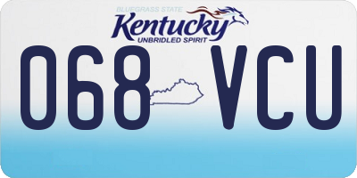 KY license plate 068VCU