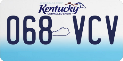 KY license plate 068VCV