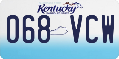 KY license plate 068VCW