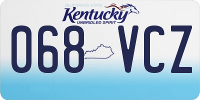 KY license plate 068VCZ