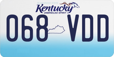KY license plate 068VDD