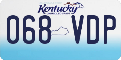 KY license plate 068VDP
