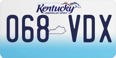 KY license plate 068VDX