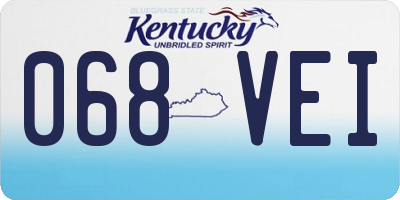 KY license plate 068VEI