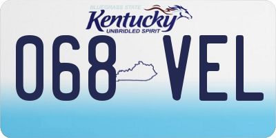 KY license plate 068VEL