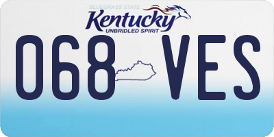 KY license plate 068VES