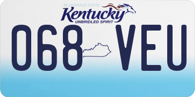 KY license plate 068VEU