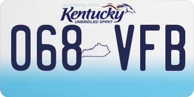 KY license plate 068VFB