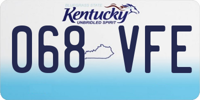 KY license plate 068VFE