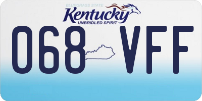 KY license plate 068VFF