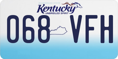 KY license plate 068VFH