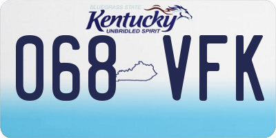 KY license plate 068VFK