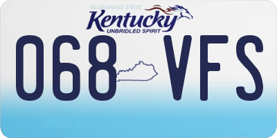 KY license plate 068VFS