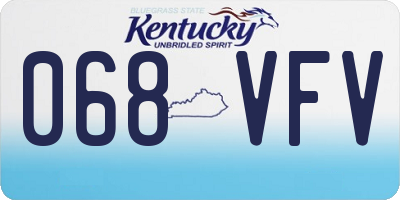 KY license plate 068VFV