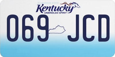 KY license plate 069JCD