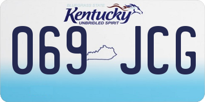 KY license plate 069JCG