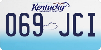 KY license plate 069JCI